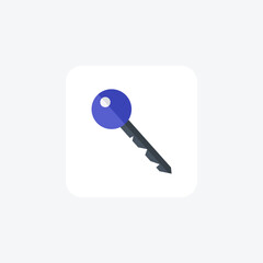 Key, SecurityTool, LockingDevice, KeyAccess, EntryPass,icon flat color icon, pixel perfect icon