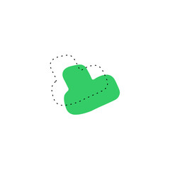 green blob set element vector modern