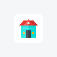 Cozy, residence, home, comfort, warmth, snug, inviting  flat color icon, pixel perfect icon