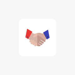 Handshake,Agreement, Greeting, Trust, Partnership, flat color icon, pixel perfect icon