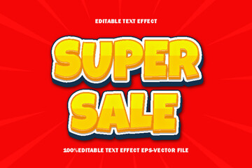 Super Sale Editable Text Effect 3D Emboss Gradient Style