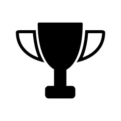 black trophy icon or symbol