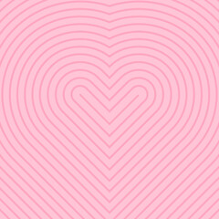 Fototapeta na wymiar Heart pattern background. Vector ready-made template for Valentine's Day and love-themed designs. Geometric heart lines.