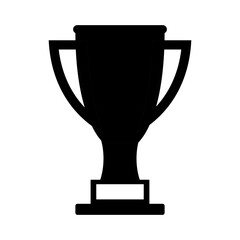 black trophy icon or symbol