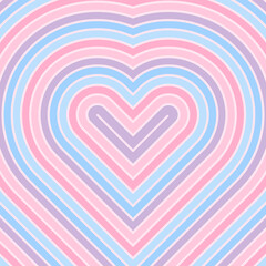 Heart pattern background. Vector ready-made template for Valentine's Day and love-themed designs. Geometric heart lines.