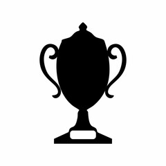 black trophy icon or symbol