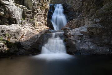 Fototapeta na wymiar Purgatorio Waterfall, Madrid province, Spain