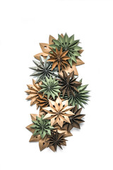 Christmas.Christmas gift box zero waste,Boxing Day, eco friendly packaging gifts kraft paper eco christmas holiday concept handmade , eco decor christmas background pattern