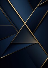 Dark blue triangle background abstract template