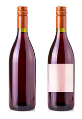 Wine bottles isolated on a white background. With clipping path