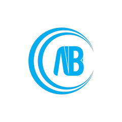 AB Letter logo Design Template Vector. Modern letters A B, A&B Alphabet icon