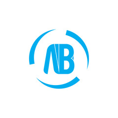 AB Letter logo Design Template Vector. Modern letters A B, A&B Alphabet icon