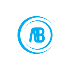 AB Letter logo Design Template Vector. Modern letters A B, A&B Alphabet icon