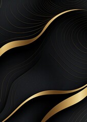 luxury paper cut background Abstract gold pattern half