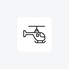 Helicopter,Aerial Transport, Aviation, Vertical Takeoff, Line Icon, Outline icon, vector icon, pixel perfect icon