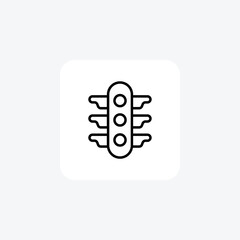 Traffic Lights, Intersection Management,icon isolated on white background vector illustration Pixel perfect