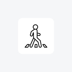 Fototapeta premium Pedestrian, Walker, Foot Traveler,Line Icon, Outline icon, vector icon, pixel perfect icon