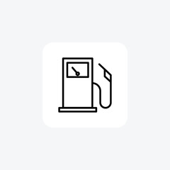 Gas Station, Fuel Station, Petrol StationLine Icon, Outline icon, vector icon, pixel perfect icon