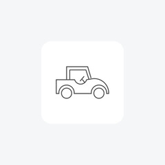 Double Decker Bus, Urban Transport, thin line icon, grey outline icon, pixel perfect icon