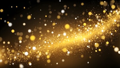 yellow glow particle abstract bokeh background