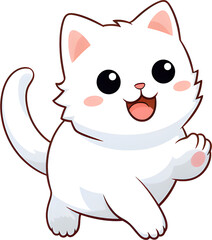 Naklejka premium running cat