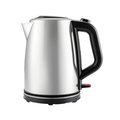 Aluminum electric kettle isolated on no background.