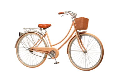 Fotobehang Classic Tandem Bike with Romantic Design On transparent background © Happymoon