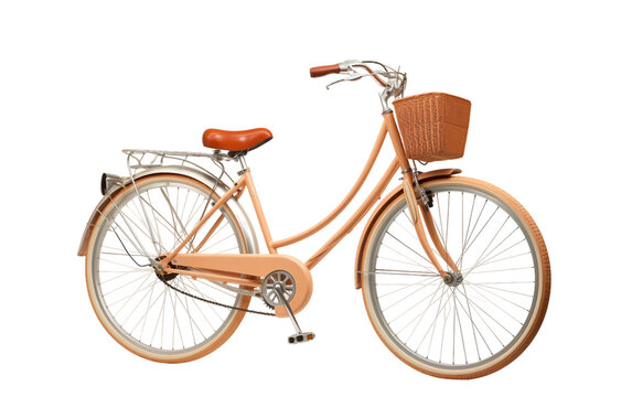 Classic Tandem Bike with Romantic Design On transparent background