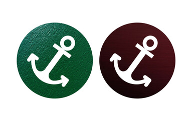 anchor icon symbol green red