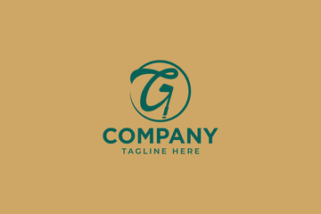 letter G with stick golf shape modern logo design for golf lover and competition