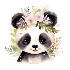 panda and bamboo