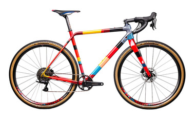 Fototapeta na wymiar Rugged Cyclocross Bike On transparent background