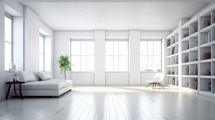 Fototapeta na wymiar Blank living room interior