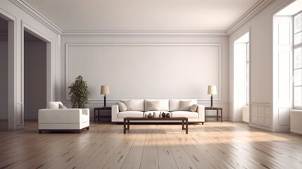 Blank living room interior