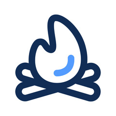 Fototapeta premium bonfire outline color icon