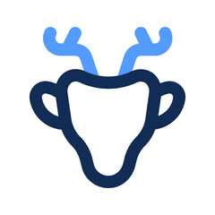 deer outline color icon