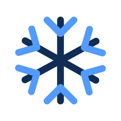 Obraz premium snowflake outline color icon