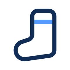 socks outline color icon
