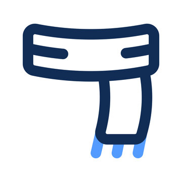 blue scarf icon clip art preview