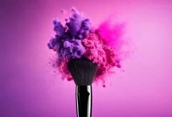 Foto auf Acrylglas Raffinatezza Pigmentata- Esplosione di Colore con Pennello e Polveri © Benedetto Riba
