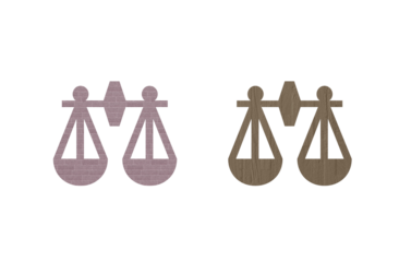  scales icon symbol brown with wood texture