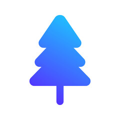 Fototapeta premium pine tree gradient fill icon