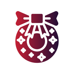 christmas wreath flat gradient icon