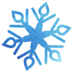 blue Snowflake Icon. Winter background