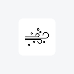 Dust, storm, weather, desert, sand, wind Line Icon, Outline icon, vector icon, pixel perfect icon