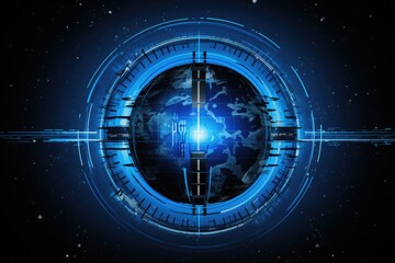 Obraz premium Growing global network and cyber security concept background 