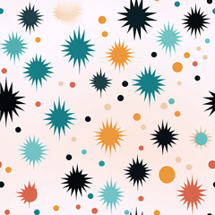 abstract seamless pattern texture with multicolored spots on white background