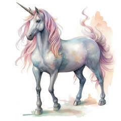 Obraz na płótnie Canvas Drawing cartoon unicorn Illustration, Generative Ai