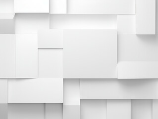 white geometric architectural 3D abstract minimalistic background