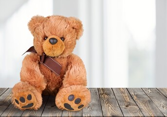 bear plushie cute soft toy on desk